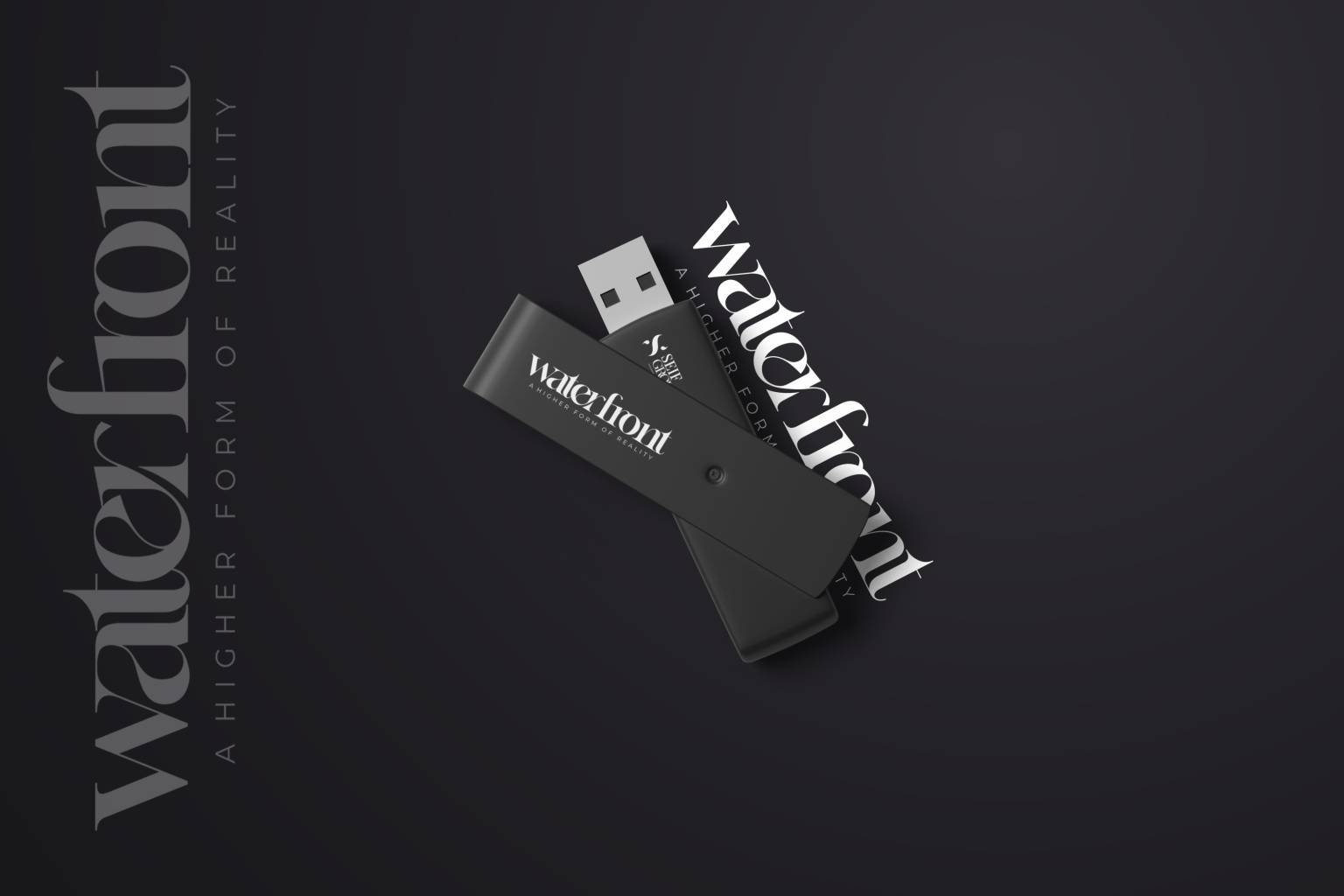 Waterfront branded USB presentation drive