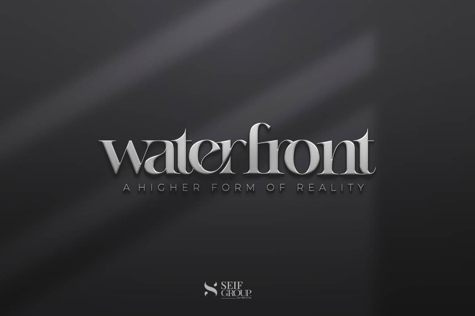 Waterfront wordmark created for the Seif Group development